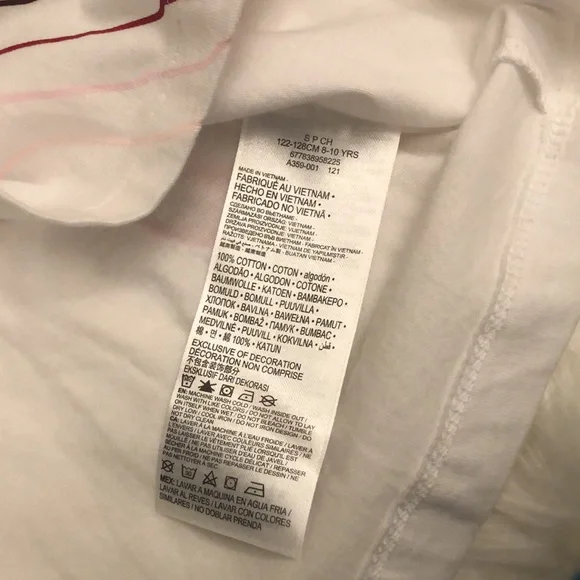 NWT Girl’s Air Jordan White T-Shirt w/ Jumpman - Small 8-10 Years - 100% Cotton - Picture 8 of 8